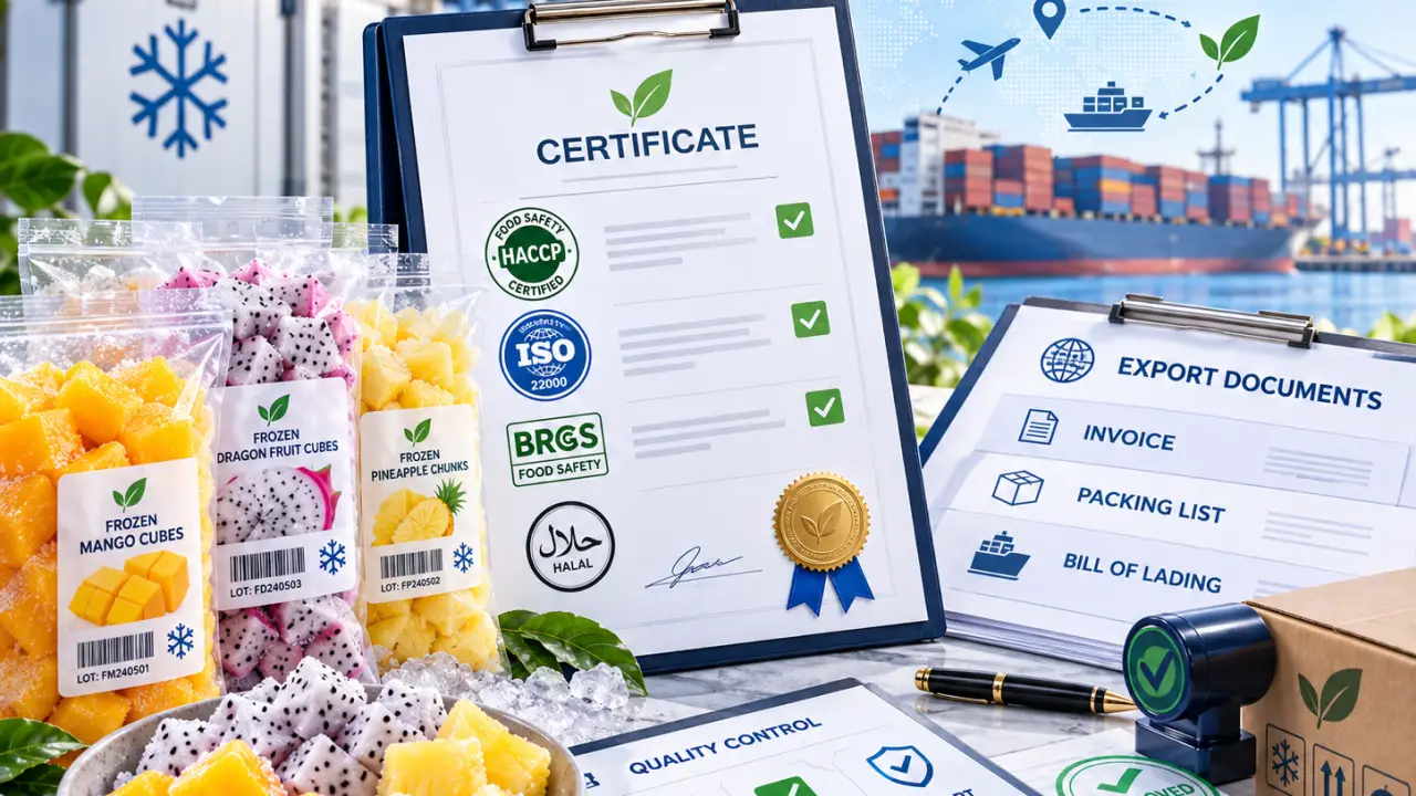 trái cây đông lạnh xuất khẩu